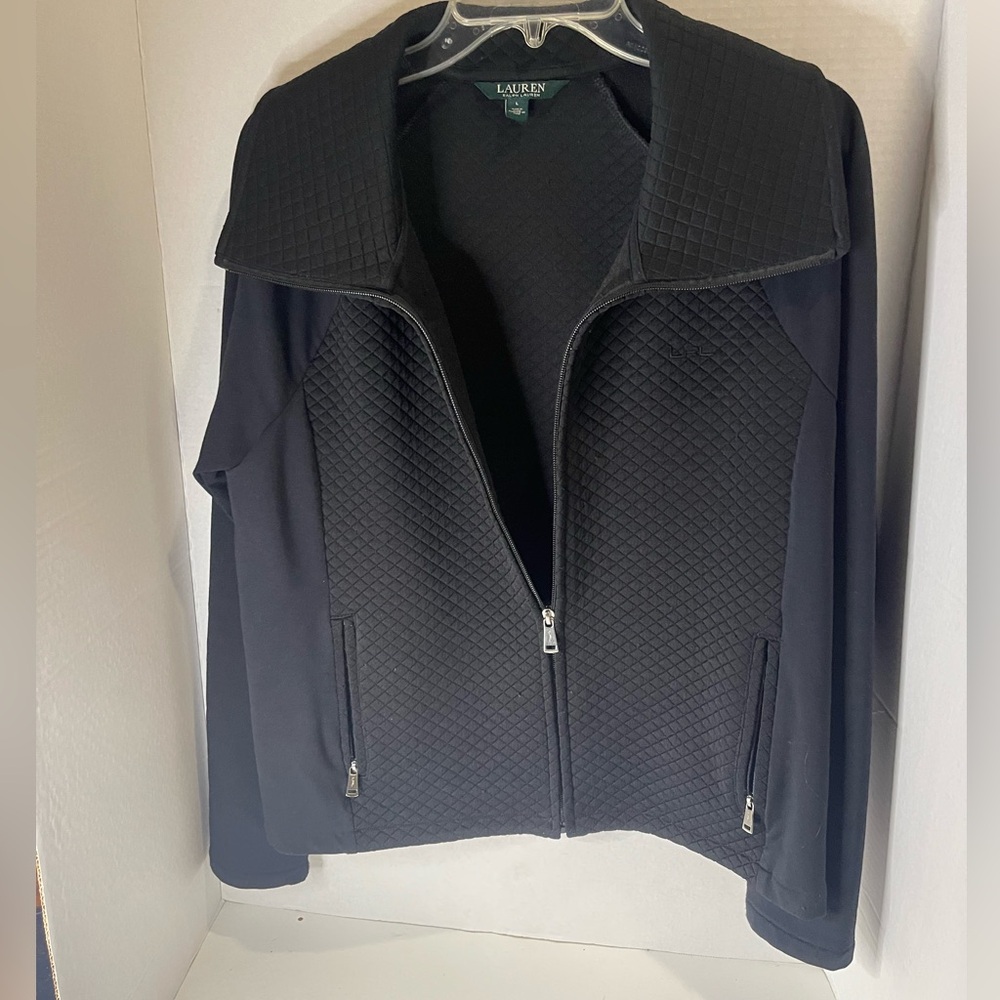 Ralph Lauren Black Quilted Bomber Jacket